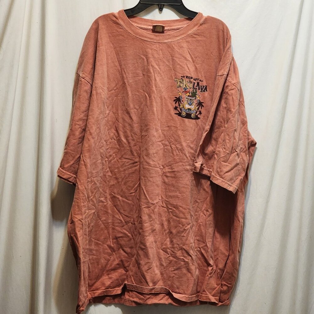 Crazy Shirts Red Hot Tiki Lava Paradise Spice Hot Sauce Burnt Sienna XXL T-Shirt